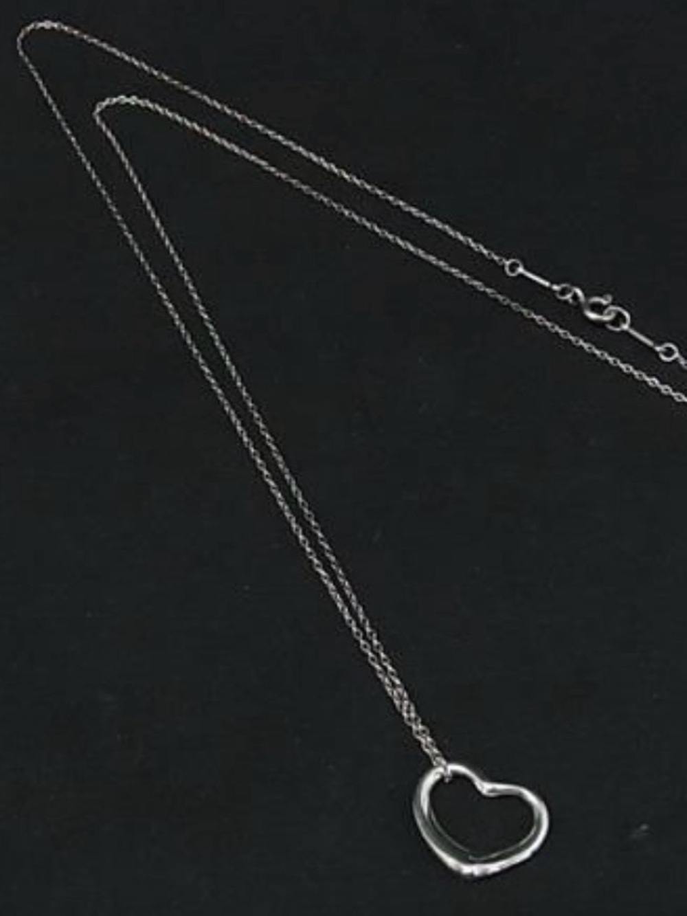 Tiffany & Co. Elsa Peretti Small Open heart Necklace 19.5in